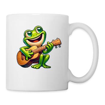 Mignon Grenouille Guitariste Musique - Mug blanc - blanc - Droite