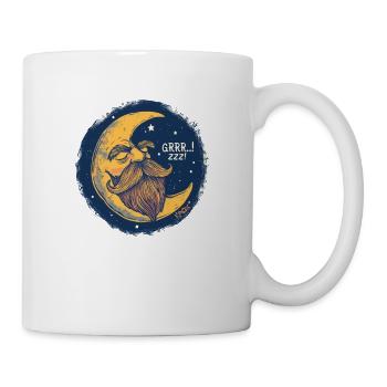 Sleeping moon in starry sky - Mug - white - Right