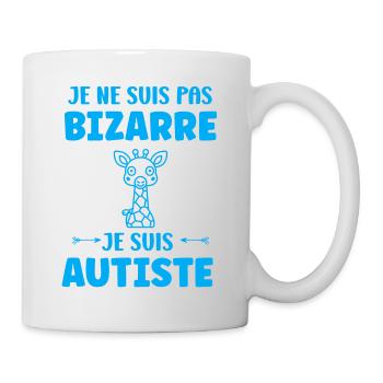 Je ne suis pas bizarre je suis autiste - Mug blanc - blanc - Droite