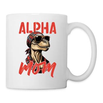 Maman alpha Drôle Dinosaure Iconique Maman - Mug blanc - blanc - Droite