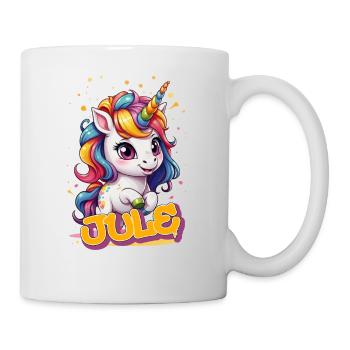 JULE - Beau prénom de fille avec une jolie licorne - Mug blanc - blanc - Droite
