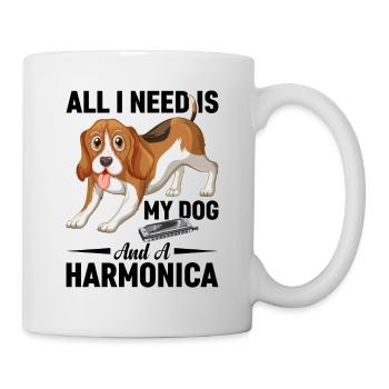 All I Need Is My Dog And A Harmonica - Tasse - Weiß - Rechts