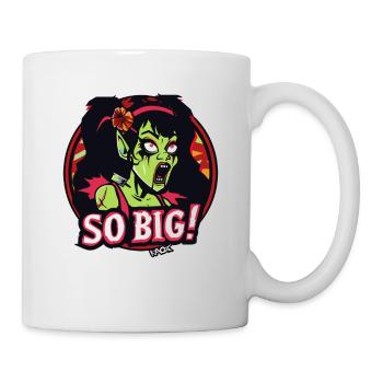 Drôle de femme zombie, si grande - Mug blanc - blanc - Droite