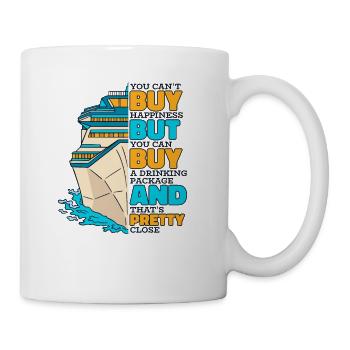 Can't Buy Happiness But Drinking Package Cruise - Mug - white - Right