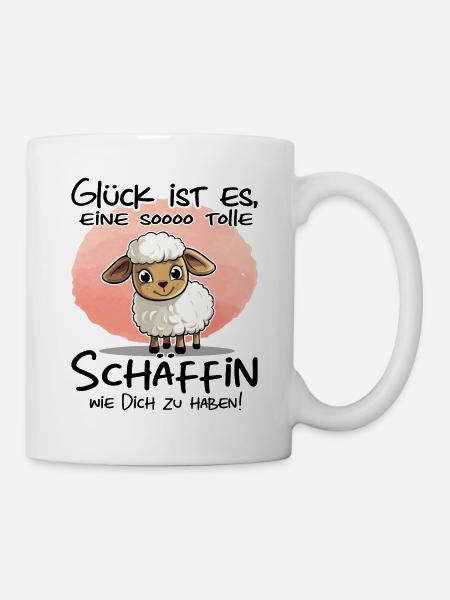 Glück ist es so eine Schäffin zu haben | Chefin - Tasse - Weiß