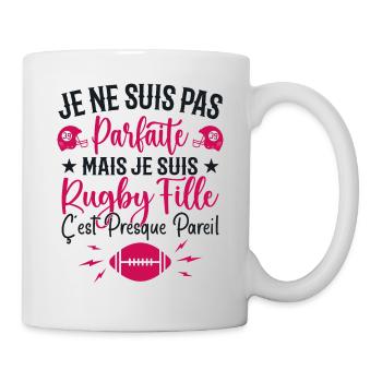 Rugby Femme Fille Cadeau Joueur De Rugby - Mug blanc - blanc - Droite