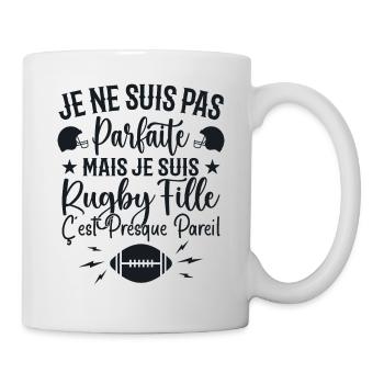Rugby Femme Fille Cadeau Joueur De Rugby - Mug blanc - blanc - Droite