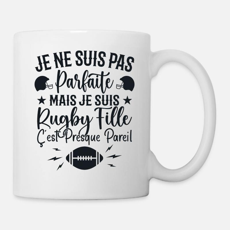 Rugby Frau Mädchen Rugby Spieler Geschenk - Tasse - Weiß
