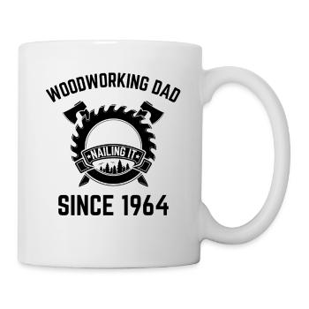 Woodworking Dad Since 1964 - 60. Geburtstag - Tasse - Weiß - Rechts