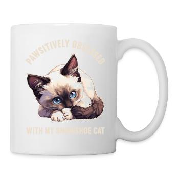 Chaton raquette Chat raquette - Mug blanc - blanc - Droite