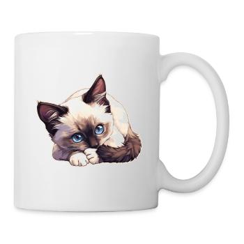 Chaton raquette Chat raquette - Mug blanc - blanc - Droite