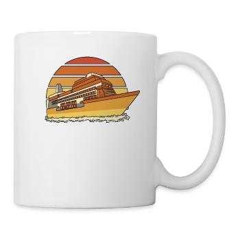Retro Kreuzfahrtschiff Kreuzfahrt Crew Passagiere Kreuzfahrt - Tasse - Weiß - Rechts