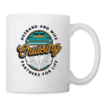 Mari Et Femme Partenaires De Croisière Pour La Vie - Mug blanc - blanc - Droite
