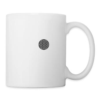 Einhorn Blume des Lebens Symbol T-Shirt Magisches Wortspiel - Tasse - Weiß - Rechts