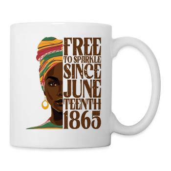 Juneteenth black history 1865 melanin african - Mug - white - Right