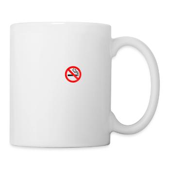 Einhorn Rauchverbot Symbol T-Shirt Rauchen verboten Wortspiel - Tasse - Weiß - Rechts