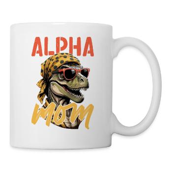 Maman alpha Drôle Dinosaure Iconique Maman - Mug blanc - blanc - Droite