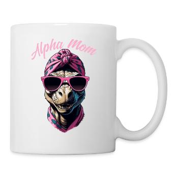 Maman alpha Drôle Dinosaure Iconique Maman - Mug blanc - blanc - Droite