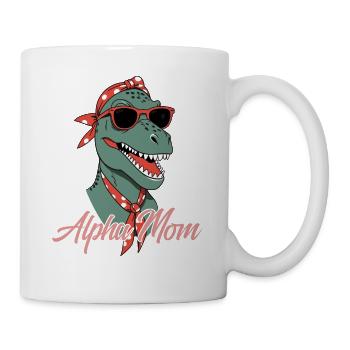 Maman alpha Drôle Dinosaure Iconique Maman - Mug blanc - blanc - Droite