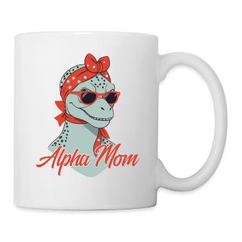 Alpha Maman Drôle Dinosaure Maman Cool Dinosaure - Mug blanc - blanc - Droite