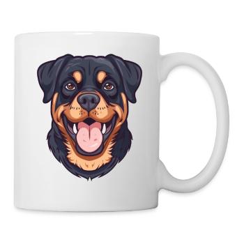 Rottweiler | Illustration de dessin animé - Mug blanc - blanc - Droite