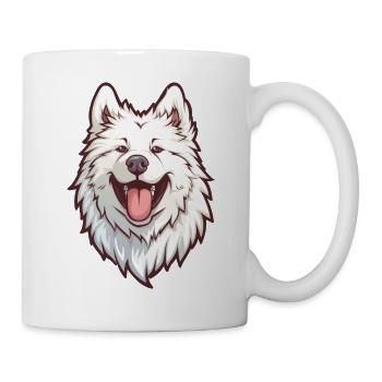 Samojede | Samoyed | Cartoon Artwork - Tasse - Weiß - Rechts