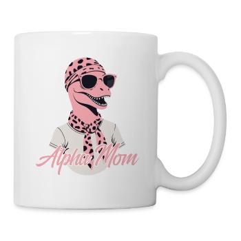 Alpha Maman Drôle Dinosaure Maman Dinos Cool - Mug blanc - blanc - Droite