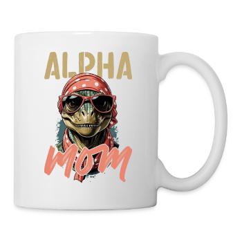 Maman alpha Drôle Dinosaure Iconique Maman - Mug blanc - blanc - Droite