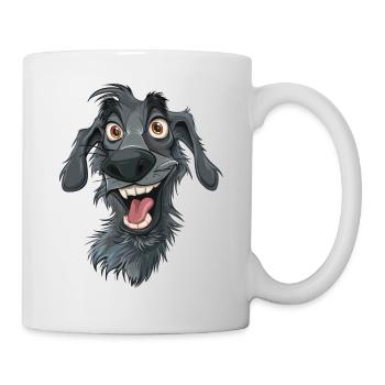 Scottish Deerhound Cartoon Artwork - Mug - white - Right