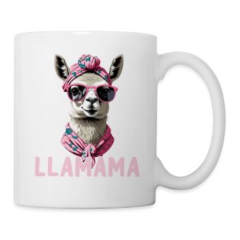 LLamama Llama Loving Mom Funny Design - Mug - white - Right