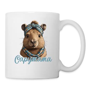 Capymama drôle Capybara conception de fête des mères - Mug blanc - blanc - Droite