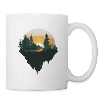 Sunset, Nature, Idyll, Flying Island - Mug - white - Right