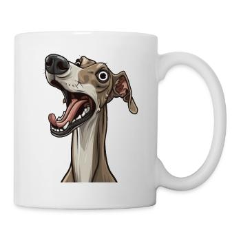 Sloughi | Arabian Greyhound | Cartoon Artwork - Tasse - Weiß - Rechts