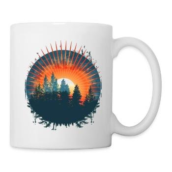 Sunset Forest Silhouette Adventure - Mug - white - Right