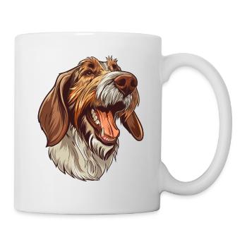 Spinone Italiano | Illustration de dessin animé - Mug blanc - blanc - Droite