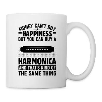 Money Can't Buy Happiness But You Can Buy A Harmon - Tasse - Weiß - Rechts