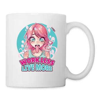 Work less, live more - Mug - white - Right