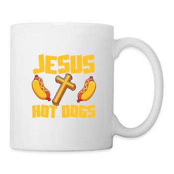 All I Need Is Jesus & Hot Dogs Foodie Wiener Hotdo - Tasse - Weiß - Rechts