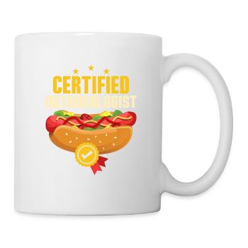 Certified Hotdogologist Foodie Viennese Hot Dogs - Mug - white - Right