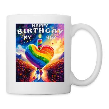 HEART HAPPY BIRTHGAY MY BOY - Mug - white - Right