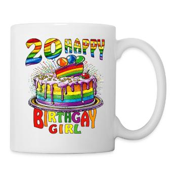 CAKE 20 HAPPY BIRTHGAY GIRL - Mug - white - Right