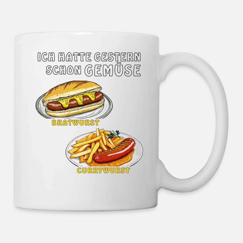 HATTE GESTERN SCHON GEMÜSE - Tasse - Weiß