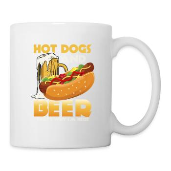Hot Dogs And Beer That's Why I'm Here Foodie Wiene - Mug - white - Right