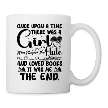 Flute Player Book Lover Flutist Marching Musician - Mug - white - Right