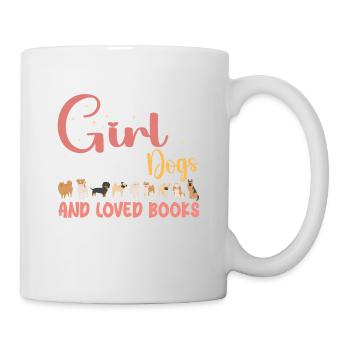 Ein Mädchen, das Hunde und Bücher liebte - Tasse - Weiß - Rechts