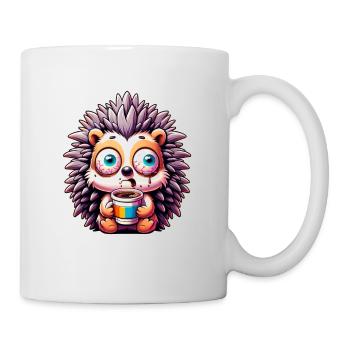 Hedgehog with Coffee Caffeine Shock - Mug - white - Right
