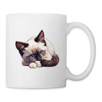 Chaton raquette Chat raquette - Mug blanc - blanc - Droite
