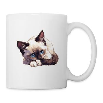 Chaton raquette Chat raquette - Mug blanc - blanc - Droite