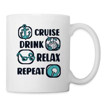 Cruise Drink Relax Repeat Cruise Ship Cruise - Mug - white - Right
