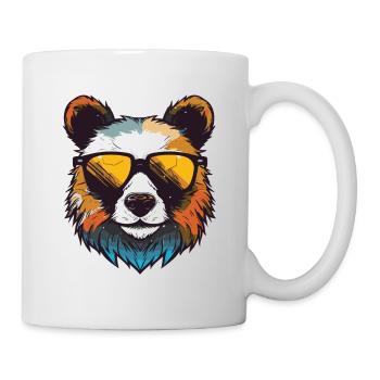 Tête de Panda Cool - Mug blanc - blanc - Droite